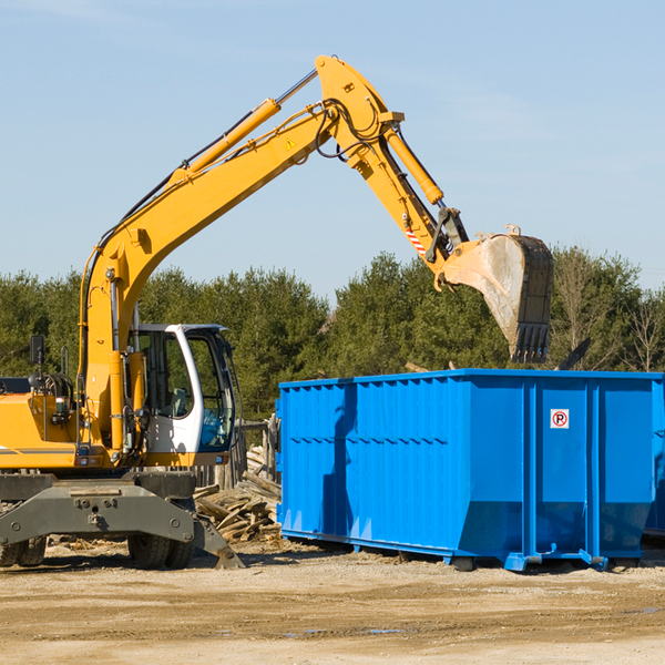 what size residential dumpster rentals are available in Flat TX